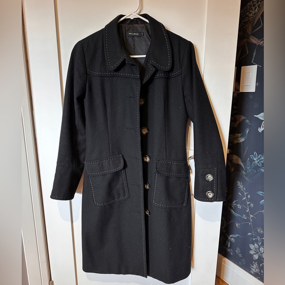 Aritzia Jackets & Blazers - Talulah Babaton Contrast Stitch Black Coat